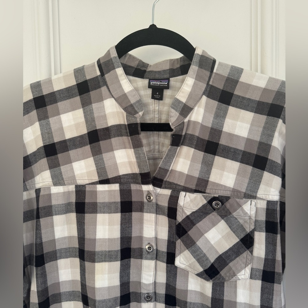 🌟 Classic Patagonia Organic Cotton Flannel Button Down Shirt - Size 4 / Small - Picture 4 of 7